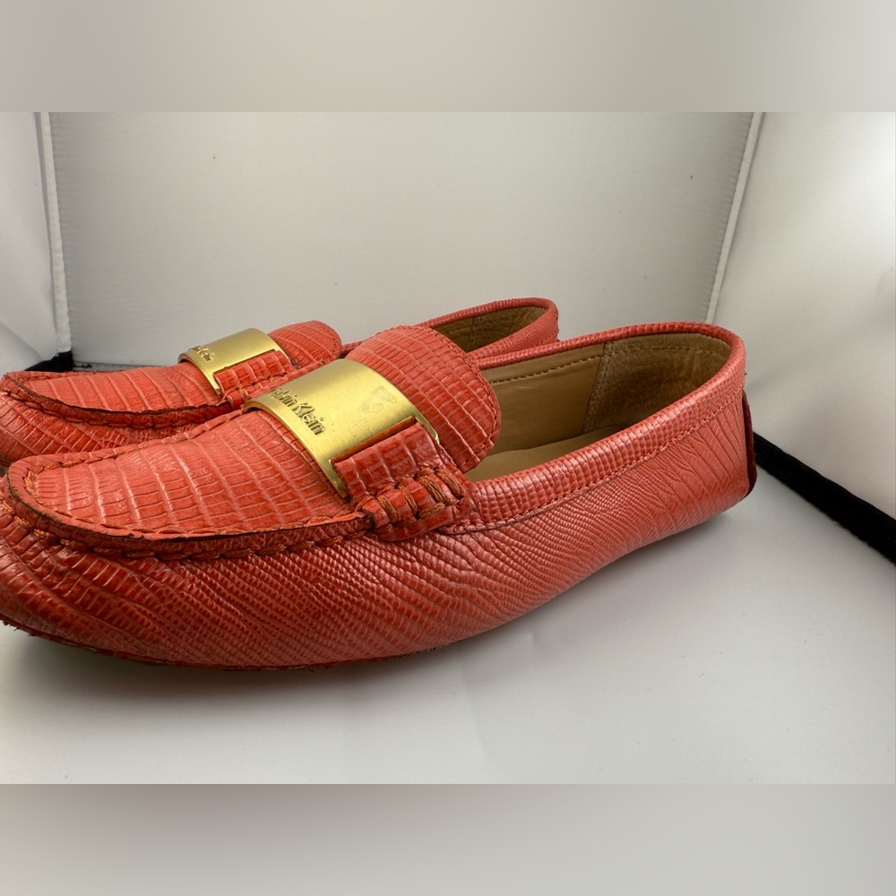 Calvin Klein Coral Loafers with Metallic Detail